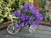 Fém virágtartó bicikli, mini, ötszögletű