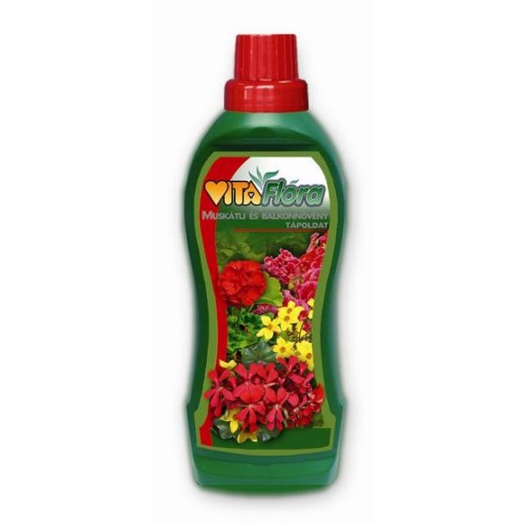 Vitaflora Muskátli és balkonnövény tápoldat 1 L